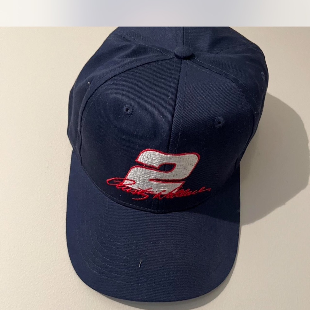 Rusty Wallace Navy Cap with Red and White Embroidery